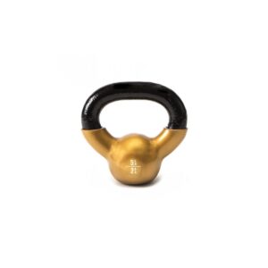 Everlast Vinyl Coated Iron Kettlebell Home Gym Strength Exercise Weight Lifting Training Accessory, 5 Pounds, Gold