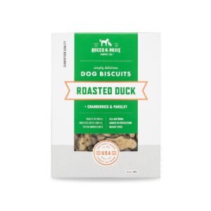 Rocco & Roxie Supply Co. Roasted Duck with Cranberries and Parsley Dog Biscuits Dog Treats - 14oz