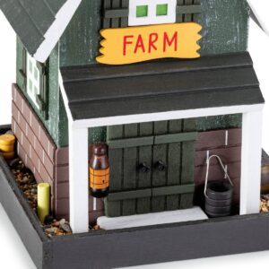 Alpine 9" Farm Store Wood Bird Feeder
