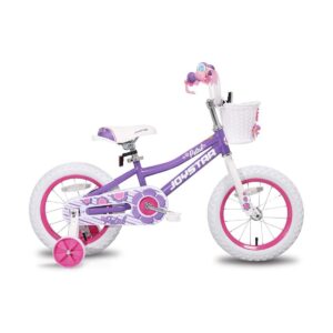 Joystar Petal 16 Inch Kids Toddler Pedal Bike Bicycle with Training Wheels, Rubber Air Tires, and Coaster Brakes, for Ages 4 to 7