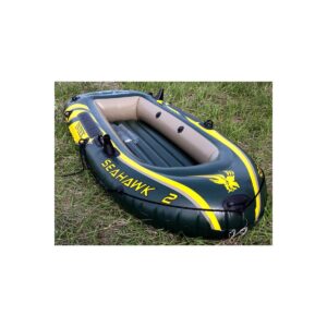 Intex Seahawk 2 Inflatable 2 Person Floating Boat Raft Set with Oars & Air Pump