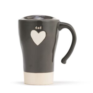 DEMDACO Dad Heart Travel Mug Gray
