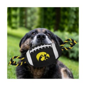 NCAA Iowa Hawkeyes Nylon Football Dog Toy