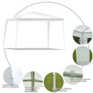 Costway 10'x10' Outdoor Heavy duty Pavilion Cater Events Outdoor Party Wedding Tent White