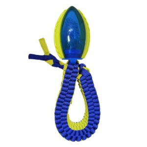 NERF Rope Snake Light Up Head New Braid Dog Toy - Blue & Green