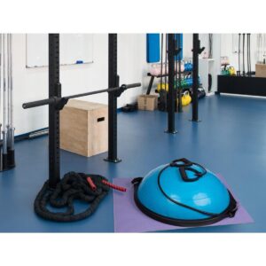 Monoprice GetFit Fitness Balance Trainer Ball w/ Anti-skid Base, Air Pump, & 3-Stage Resistance Bands for Workout, Exercise, Cardio, Strength Training