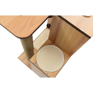 Catit Vesper V-Box Cat Scratcher - Walnut - L
