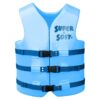 TRC Recreation Super Soft Vinyl Coated Foam USCG Type III PFD Adult Water Safety Life Jacket Vest, Blue, Medium