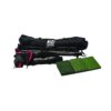 Rukket Sports 4 Piece Golf SPDR Portable Driving Range Net Bundle with Side Barrier Protective Wings, No Skid Hitting Mat, and Carrying Bag