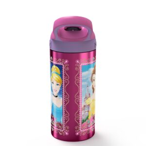 Disney Princess 19.5oz Stainless Steel Water Bottle Pink/Purple - Zak Designs
