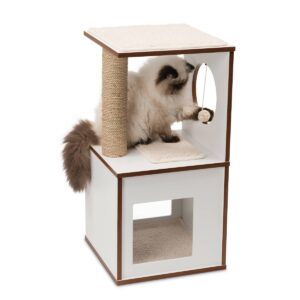 Catit Vesper V-Box Cat Scratcher - White - S