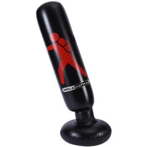 HolaHatha Inflatable Indoor/Outdoor Kids Standing Punching Bag Home Gym Boxing Fitness Equipment with Heavy Bag Stand for Children of All Ages