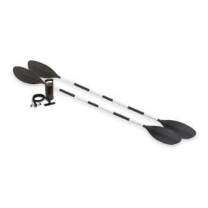 Intex Explorer K2 2-Person Kayak Inflatable Set with Aluminum Oars and High Output Air Pump, Yellow