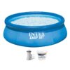 Intex 28131EH 12ft x 30in Easy Set Above Ground Inflatable Kid Swimming Pool with 530 GPH Filter Pump and 3 Inch Chlorine Tabs, 25 lbs