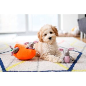 ZippyPaws Burrow Bunny 'n Carrot Dog Toy