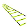 HolaHatha 20 Foot 12 Rung Adjustable Portable Sports Agility Speed Fitness Training Ladder Equipment for Football, Baseball, and Soccer, Black/Yellow