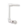 JED Pool Tools 90-915 Outdoor Backyard Adjustable Height and Spray Location Above and In Ground Swimming Pool Spray Waterfall Fountain, White