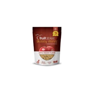 Fruitables Skinny Minis Apple Bacon Flavor Healthy Low Calorie Dog Treats - 12oz