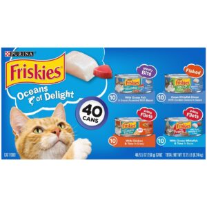 Friskies Oceans of Delight Wet Cat Food - 5.5oz/40ct Variety Pack