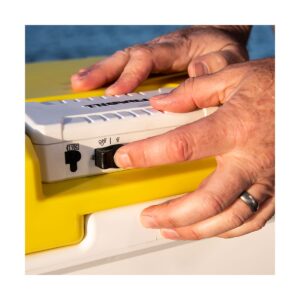Frabill FRBBA219 19 Quart Capacity Heavy Duty Organizing Magnum Tackle Box Bait Station with 2 Speed Water Resistant Battery Powered Aerator