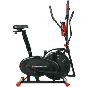 Best Choice Products 2-in-1 Elliptical Trainer Exercise Bike w/ LCD Screen, Adjustable Seat, 220lb Capacity