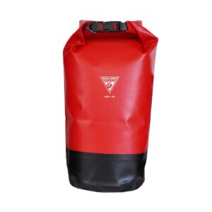 Seattle Sports 10 Liter Red Explorer Outdoor Camping Vinyl Body Storage Dry Bag with D Ring Tie Down and Lashing Closing System, Small