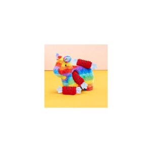ZippyPaws - Zippy Burrow Interactive Squeaky Hide and Seek Plush Dog Toy - Donkey with Candy, Multicolored