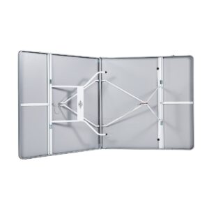 Lancaster Portable Indoor and Outdoor Silver Aluminum Folding Table Tennis Ping Pong Game Table