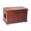 Merry Products Decorative Bench with Enclosed Cat Litter Washroom Box, Walnut