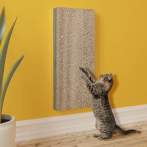Way Basics Eco Wall Cat Scratcher Pad with Easy Closure - Gray Wood Grain