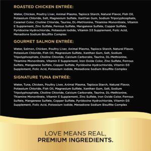 Sheba Perfect Portions Cuts In Gravy Chicken, Salmon & Tuna Entrée Premium Wet Cat Food - 2.6oz/18ct Variety Pack