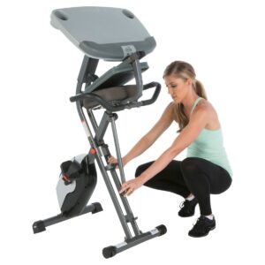 Exerpeutic Workfit 1000 Desk Station Folding Exercise Bike with Pulse