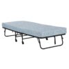 Twin 4" Mattress with Folding Metal Guest Bed Black - Room & Joy