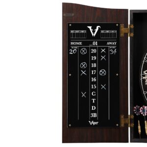 Viper Vault Dartboard Cabinet with Shot King Sisal Dartboard