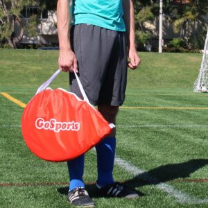 GoSports Portable Pop Up Soccer Goals ,2.5 Feet Wide, Set of 2 Nets with Agility Training Cones and Carrying Case for Backyard, Kids, and Adults,