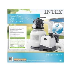 Intex 2100 GPH Above Ground Pool Sand Filter Pump w/ Deluxe Pool Maintenance Kit