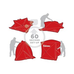 Eskimo Quickfish 2 Person Portable Pop Up Ice Fishing Tent House Shack Shelter