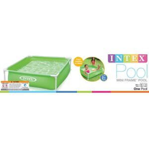 Intex 57172EP 48 x 12 Inch Mini Frame Kids Beginner Kiddie Swimming Pool, Green