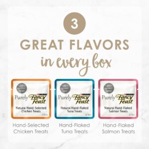Purina Fancy Feast Purely Chicken, Tuna & Salmon Meaty Cat Treats - 1.06oz/10ct Variety Pack