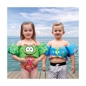 Airhead 10000-02-204 Water Otter Premium Kid Child Life Jacket Vest & Flotation Swim Aid with Freedom Arm Band Floaties, USCG Approved, Beach Princess