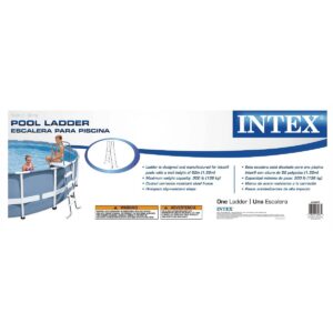 Intex Steel Frame Above Ground Swimming Pool Ladder + Pool Ladder Step Pad