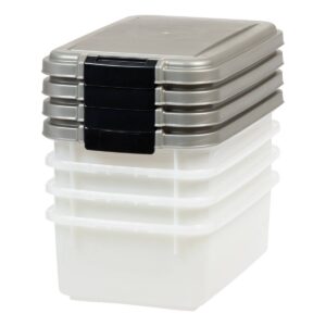 IRIS Airtight Pet Food and Treat Storage Container - Gray - 10lb - 4pk