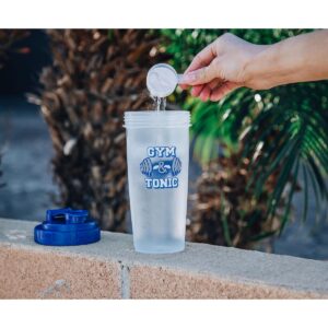 Toynk "Gym & Tonic" Plastic Shaker Bottle | Holds Ounces