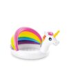 Intex 57113EP 50 Inch Unicorn Design Outdoor 1 to 3 Years Old Baby Swimming Pool with Soft Floor Bottom and Built In Sunshade, Multicolor