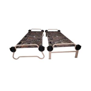 Disc-O-Bed Large Cam-O-Bunk Benchable Bunked Double Cot w/ Organizers, Mossy Oak