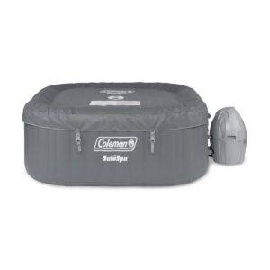 Coleman SaluSpa 4 Person Square Inflatable Outdoor Hot Tub & Inflatable Seat