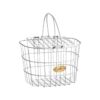 Nantucket Bike Basket Co. Surfside Adult Wire D Handlebar Basket with Lid: White Dimensions: 13.25 x 10 x 9"