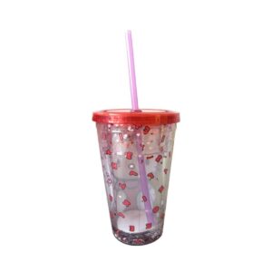 Hello Kitty 14oz Plastic Snow Globe Tumbler - Silver Buffalo