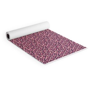 AvenieLeopard Print Coral Pink (6mm) 24" x 70" Yoga Mat - Society6