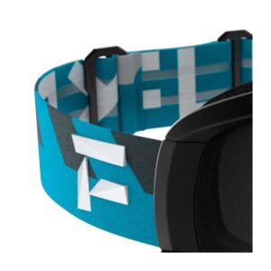Flaxta Continuous Peripheral Vision Snowboard and Ski Goggles with Zeiss Spherical Anti-Fog Enlight Double Lens for Men and Women, Black and Teal